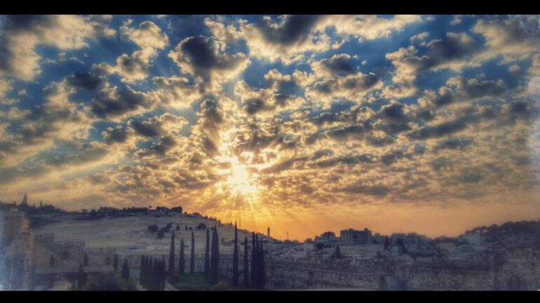 Transcending our narratives: sky above Jerusalem