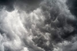 Gray skies before the downpour
