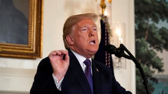 Trump at press conference: Western powers strike Syria