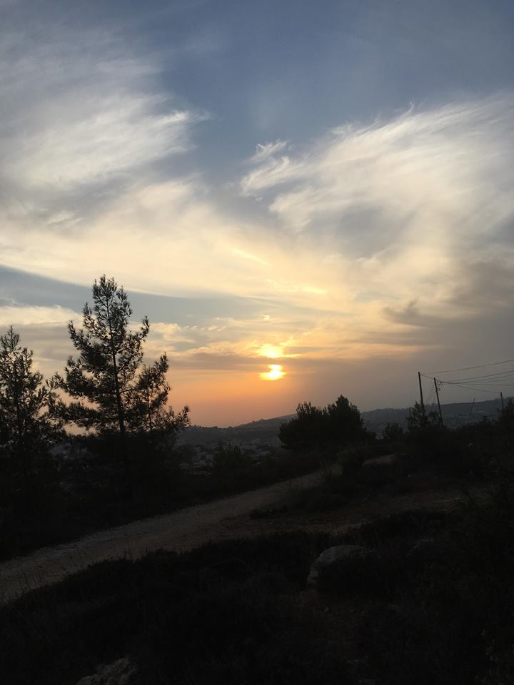 Parshat Nasso: sunset in Israel