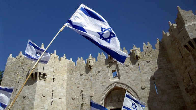 Israeli flags on Yom Yerushalayim