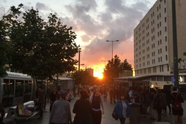 Sunset on Yaffo Street, Jerusalem