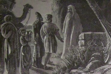 Bilaam with Balak's messengers. Parshat Balak