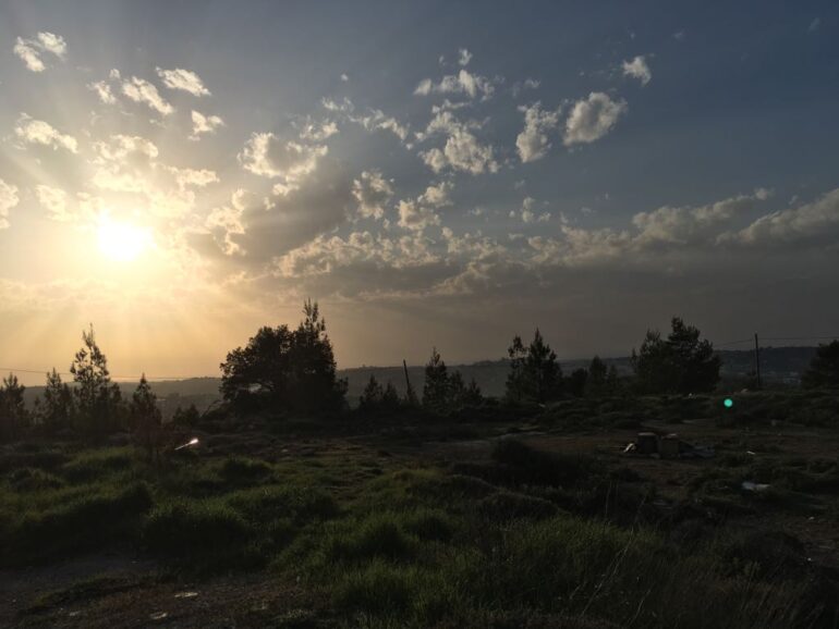 Sunset. Parshat Masei