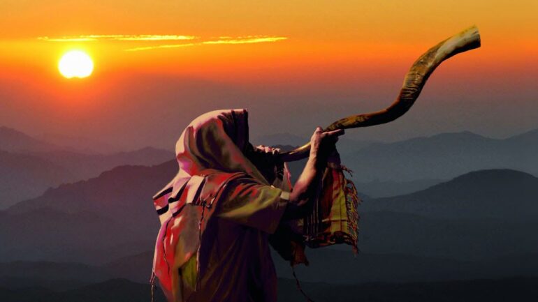 Jericho (poem) - shofar blowing