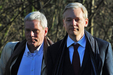 New WikiLeaks editor-in-chief Kristinn Hrafnsson with Julian Assange