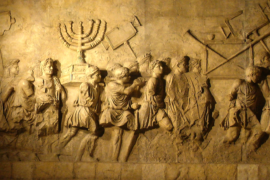 Arch of Titus, celebrating the Roman destruction of Jewish civilization and indigeneity in Israel
