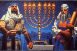 Yehuda Maccabee with his father Matityahu