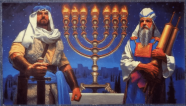 Yehuda Maccabee with his father Matityahu