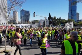 Yellow Vest protests in Tel Aviv