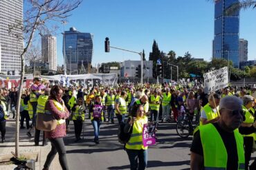 Yellow Vest protests in Tel Aviv