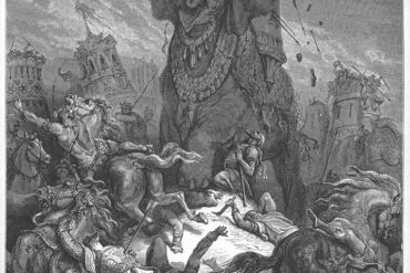 Elazar ben Matityahu gives his life killing the enemy elephant