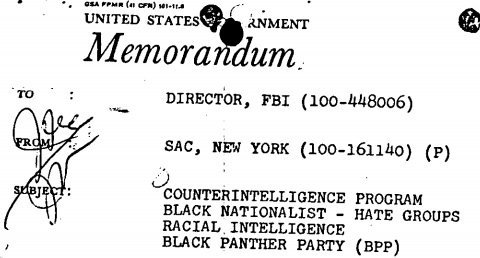 Cointelpro, JDL & the Panthers