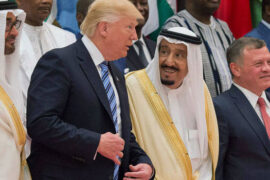 President Trump with the Saudi King