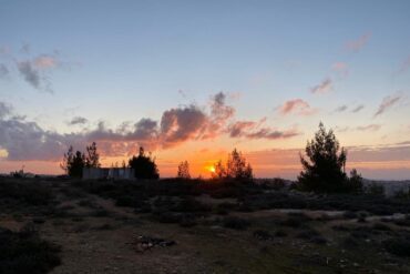 Sunset on the mountain
