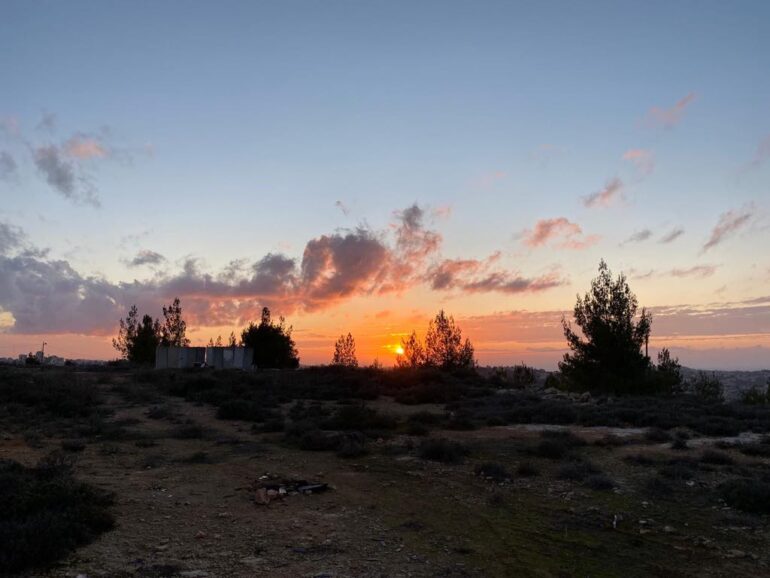 Sunset on the mountain