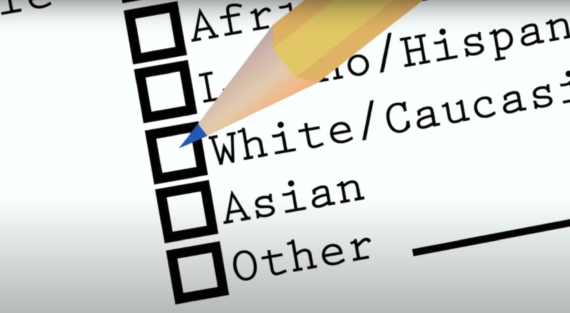 Jew checking the 'white' box