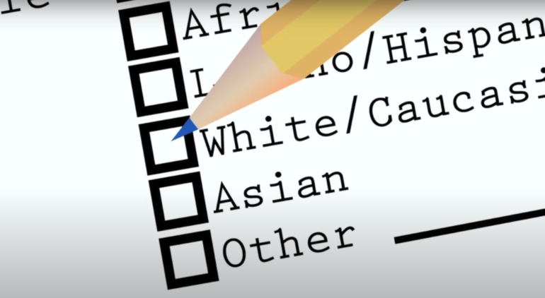 Jew checking the 'white' box